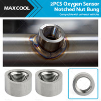 {{ 2PCS O2 Oxygen Sensor Curve Notched Nut Bung 304 Stainless Steel M18 X 1. 5 }} - Buy Car Parts Online at {{ Kaka Auto Parts }}.