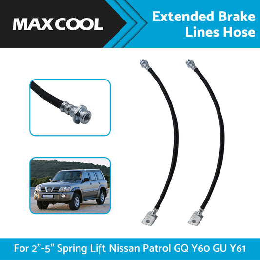 {{ 2 -5  Spring Lift 2x Extended Brake Lines Hose Suitable For Nissan Patrol GQ Y60 GU Y61 }} - Buy Car Parts Online at {{ Kaka Auto Parts }}.