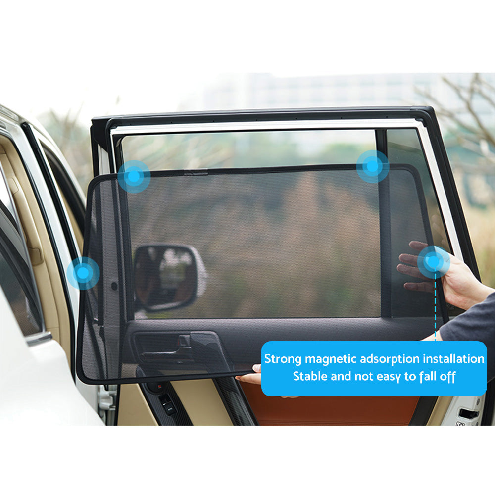 6x Foldable Window Mesh Sun Shades Suitable For Toyota Prado 120 2003-2009