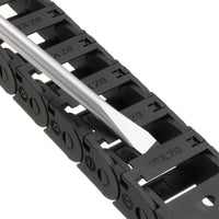 10mm x 20mm Drag Chain Cable Carrier 1Meter Open Type with End Connectors Plastic