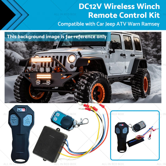 {{ DC12V Wireless Winch Remote Control Kit Suitable for Car Jeep ATV Warn Ramsey }} - Buy Car Parts Online at {{ Kaka Auto Parts }}.