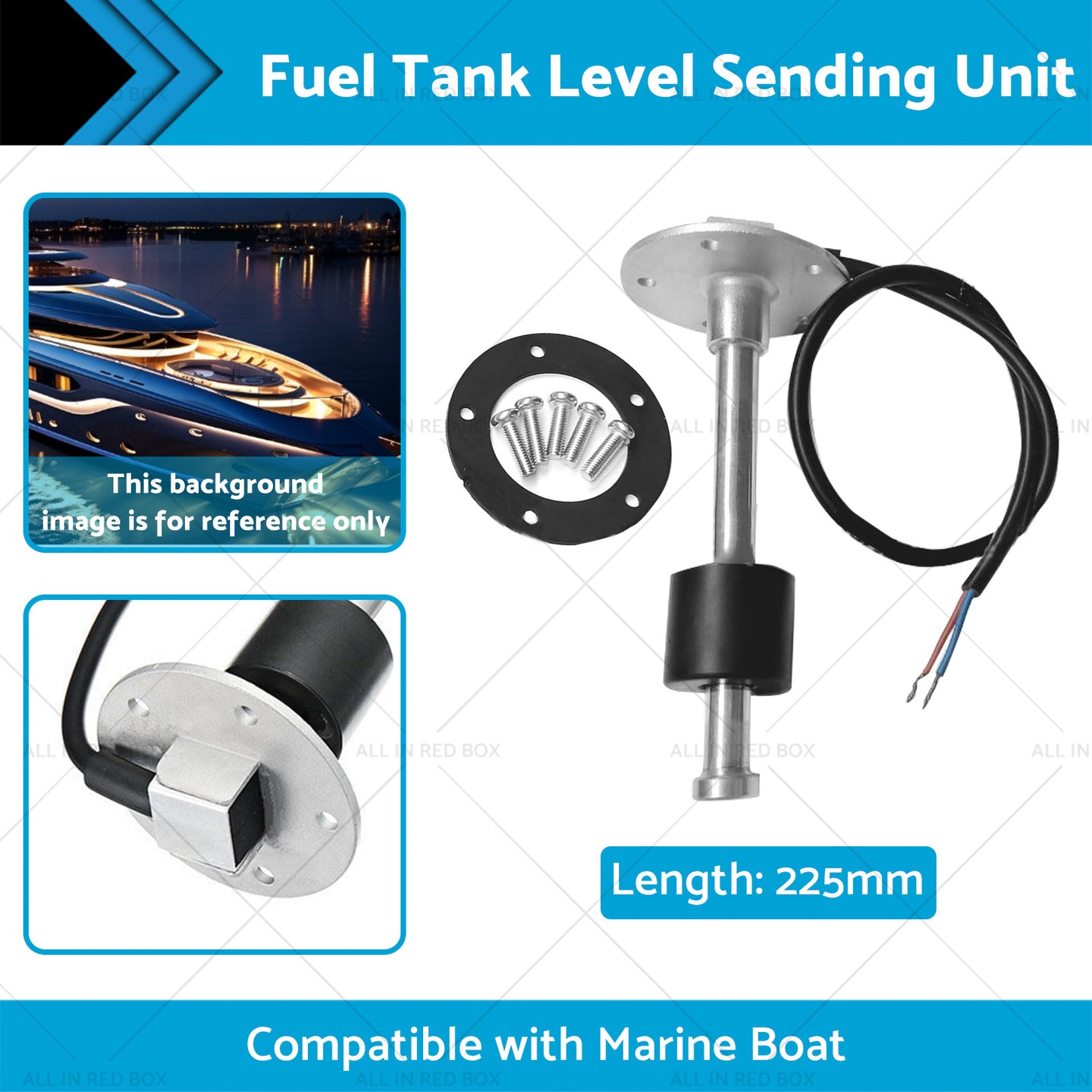 {{ 225mm Marine Boat Water Sender Fuel Tank Level Sending Unit Sensor 240-33ohm }} - Buy Car Parts Online at {{ Kaka Auto Parts }}.