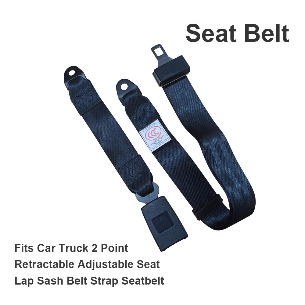 {{ 2 Set Car Truck 2 Point Retractable Adjustable Seat Lap Sash Belt Strap Seatbelt }} - Buy Car Parts Online at {{ Kaka Auto Parts }}.
