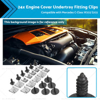 {{ 24x Engine Cover Undertray Fitting Clips Suitable for Mercedes C-Class W203 S203 }} - Buy Car Parts Online at {{ Kaka Auto Parts }}.