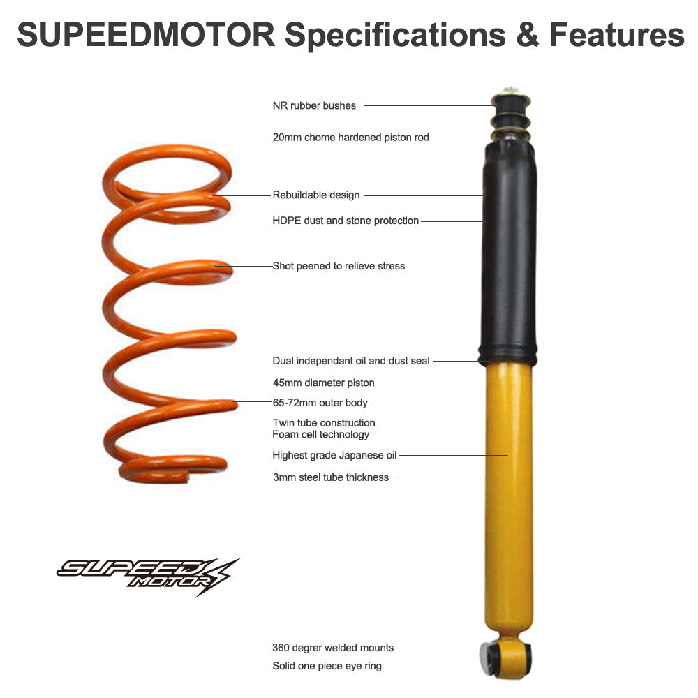 {{ Rear 2 inch  50MM Lift Shock Coil Spring Suitable For Toyota Land Cruiser 80 Series }} - Buy Car Parts Online at {{ Kaka Auto Parts }}.