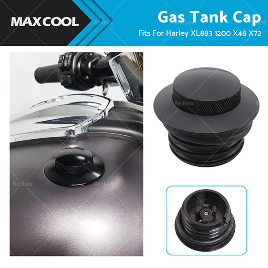{{ Black Flush Gas Tank Cap Fuel Cover Fit For Harley Touring Sportster XL883 1200 }} - Buy Car Parts Online at {{ Kaka Auto Parts }}.