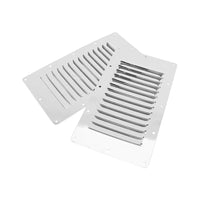 {{ 2 x Stainless Steel Rectangular 14 Louvre Air Vent, Caravan, Boat, Wall Eave }} - Buy Car Parts Online at {{ Kaka Auto Parts }}.