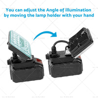 {{ 18V 8in LED Work Light Torch Camping Flashlights 2USB Suitablefor Makita Battery }} - Buy Car Parts Online at {{ Kaka Auto Parts }}.