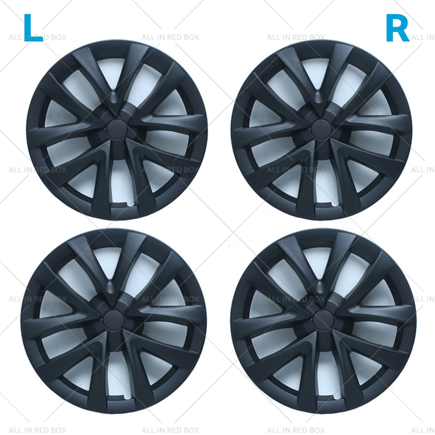 {{ 4PCS Matt Black Wheel Cover Hub Caps Rim Hubcap Suitable for Tesla Model 3 }} - Buy Car Parts Online at {{ Kaka Auto Parts }}.