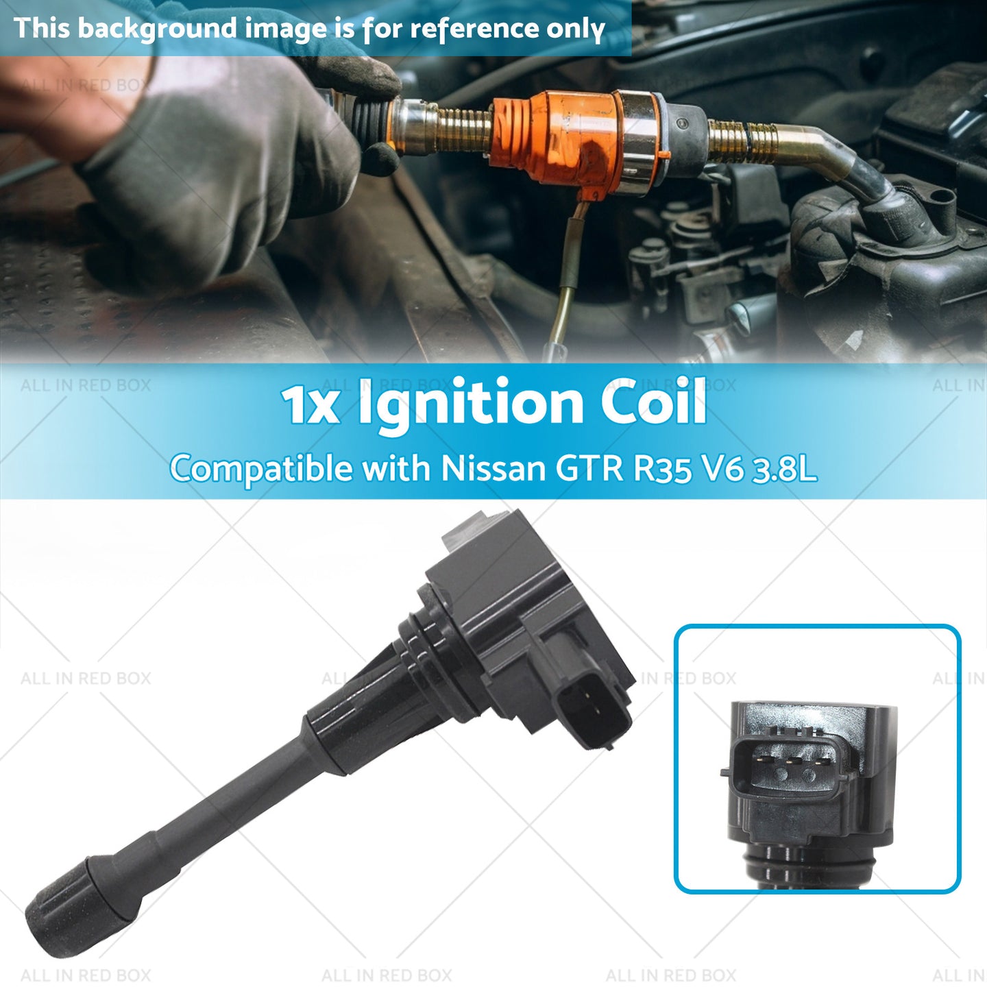 {{ 1x Ignition Coil Suitable for Nissan GTR R35 V6 3. 8L 22448JF00B VR38DETT 08-15 }} - Buy Car Parts Online at {{ Kaka Auto Parts }}.