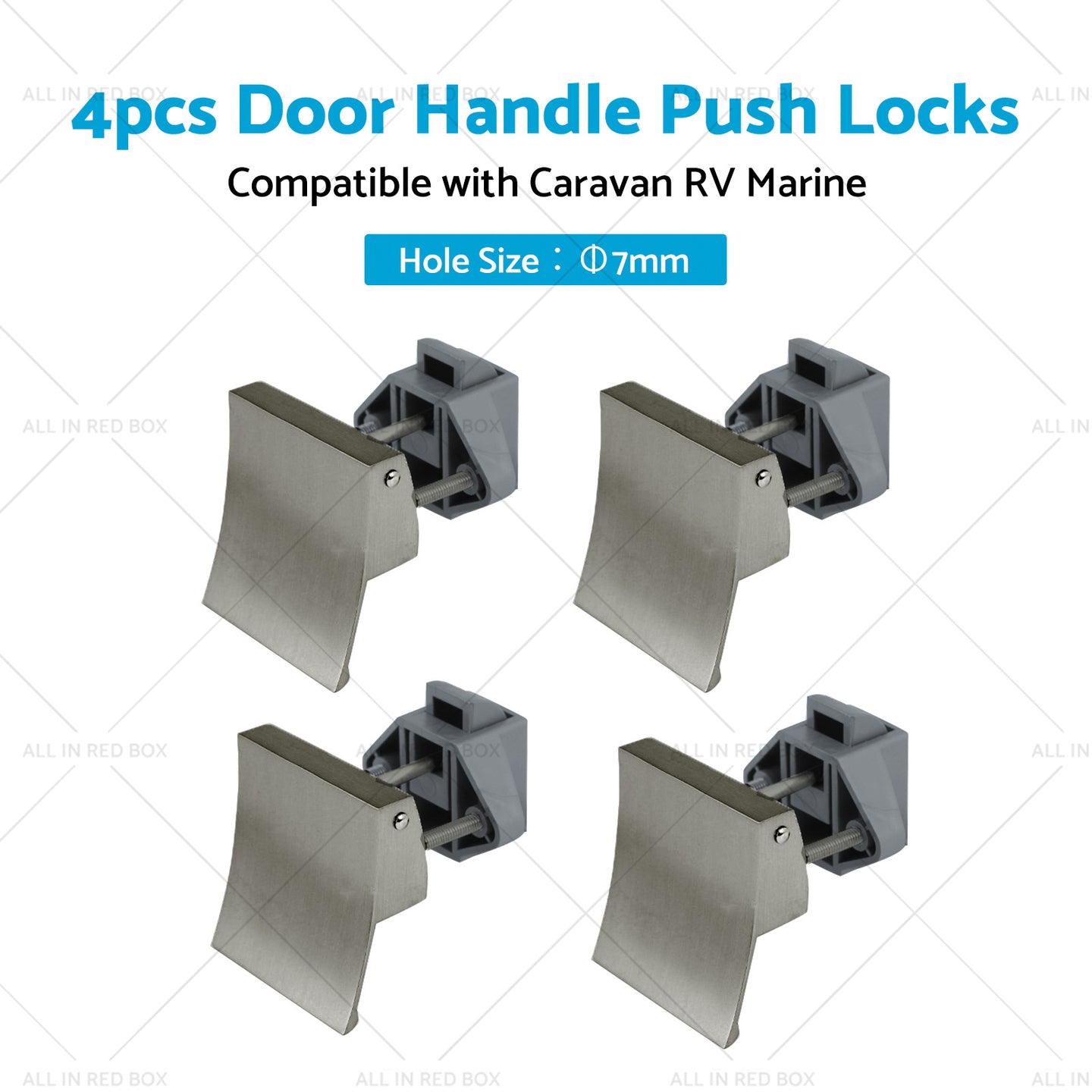 {{ 4PCS Square Shape Handle Push Locks Suitable for Caravan RV Marine Latch Knob }} - Buy Car Parts Online at {{ Kaka Auto Parts }}.