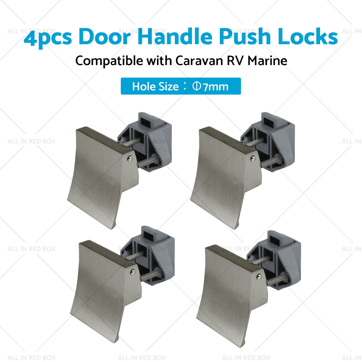 {{ 4PCS Square Shape Handle Push Locks Suitable for Caravan RV Marine Latch Knob }} - Buy Car Parts Online at {{ Kaka Auto Parts }}.