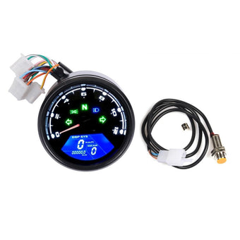 compare product Universal Digital Motorcycle Odometer Speedometer Tachometer Gauge with LCD Backlight Suitable For All Motorcycles