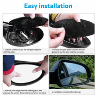 Left Side Heated Convex Mirror Glass Suitable For Lexus RX300 RX330 Toyota Hilux