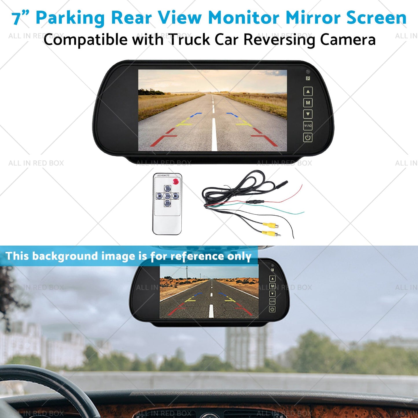 7 inch  Parking Rear View Monitor Mirror Screen Suitable for Truck Reversing Camera