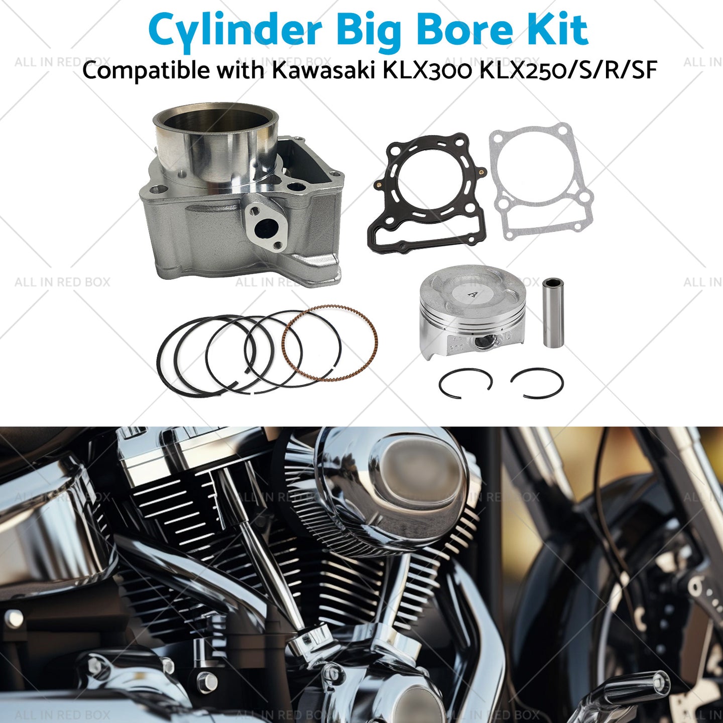 {{ 78mm Cylinder Big Bore Kit Suitable For Kawasaki KLX300 KLX250 S R SF 1993-2014 }} - Buy Car Parts Online at {{ Kaka Auto Parts }}.