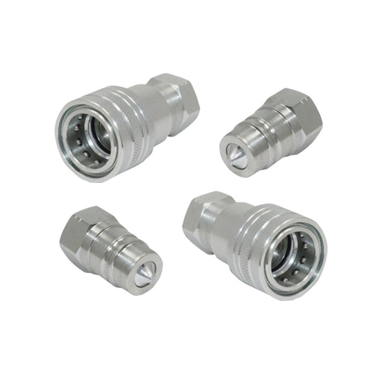 2 Sets 1 or 2 Inch BSP Hydraulic ISO Poppet Quick Release Couplings Suitable For Tractor