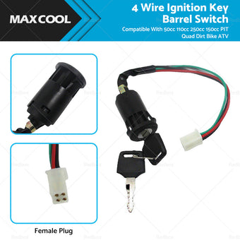 compare product 4 Wire Ignition Key Barrel Switch 50cc 110cc 125cc 150cc PIT Quad Dirt Bike ATV