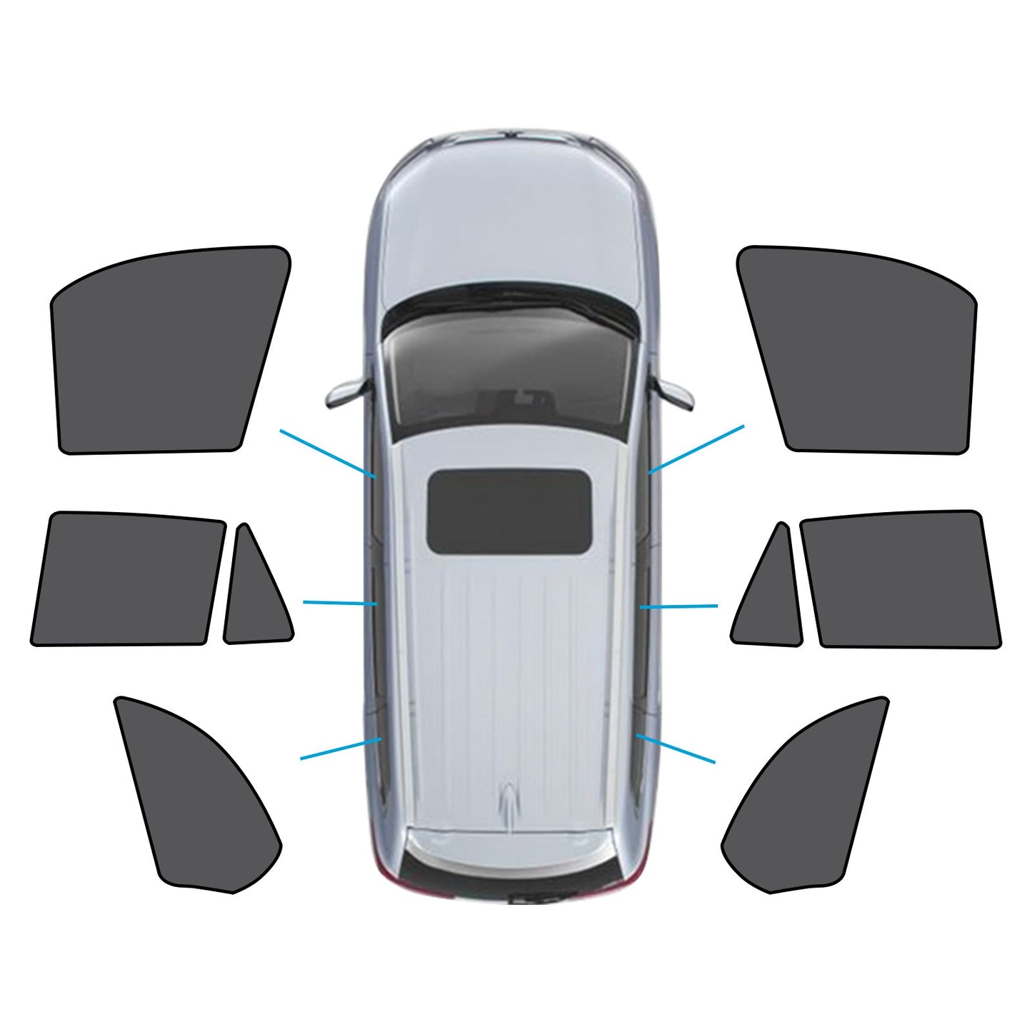 Car Window Magnetic Mesh Sun Shade Suitable For BMW X5 E70 2006-2013