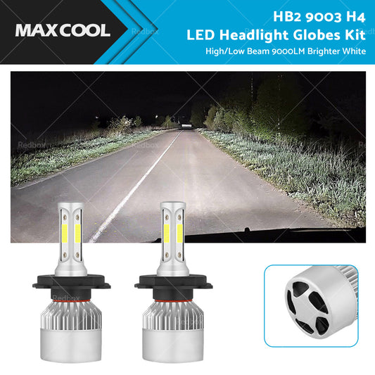 {{ 2x HB2 9003 H4 LED Headlight Globes Kit Hi or Low Beam 9000LM Brighter White }} - Buy Car Parts Online at {{ Kaka Auto Parts }}.