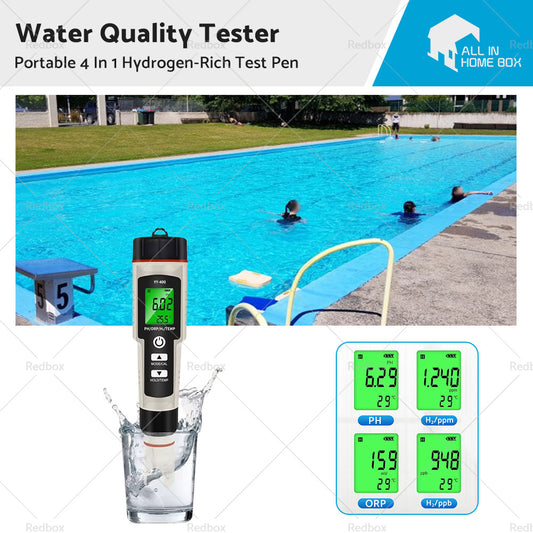 {{ Portable 4 In 1 Hydrogen-Rich Test Pen PH ORP TEMP Water Quality Meter Tester }} - Buy Car Parts Online at {{ Kaka Auto Parts }}.