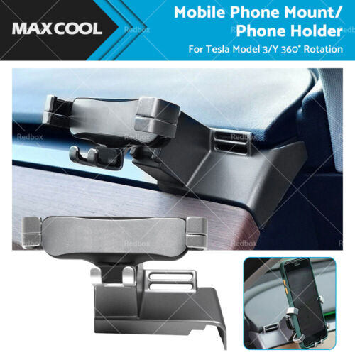 {{ 360隆茫 Rotation GPS Navigation Cell Phone Holder Stand Mount For Tesla Model 3 Y }} - Buy Car Parts Online at {{ Kaka Auto Parts }}.