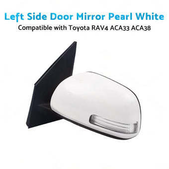 compare product Pearl White Mirror Left Side Door Suitable for Toyota RAV4 ACA33 ACA38 2008-2012