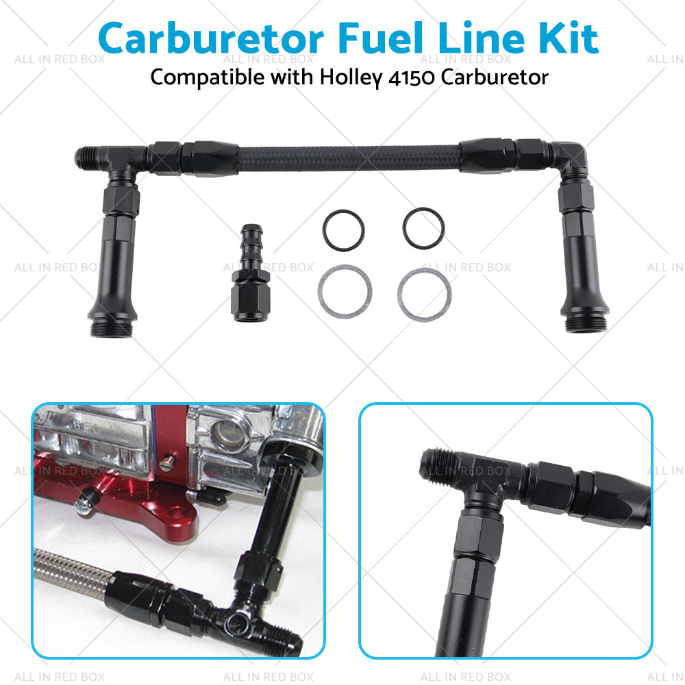 {{ Braided AN6 Dual Feed Carb Fuel Line Double Pump For 4150 Holley Carburetor }} - Buy Car Parts Online at {{ Kaka Auto Parts }}.