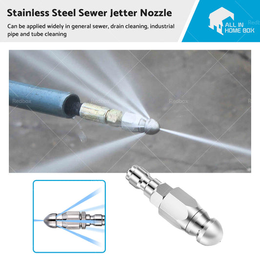 {{ Stainless Steel Sewer Jetter Nozzle For Pressure Washer w or 1 or 4''Connect for Drain }} - Buy Car Parts Online at {{ Kaka Auto Parts }}.