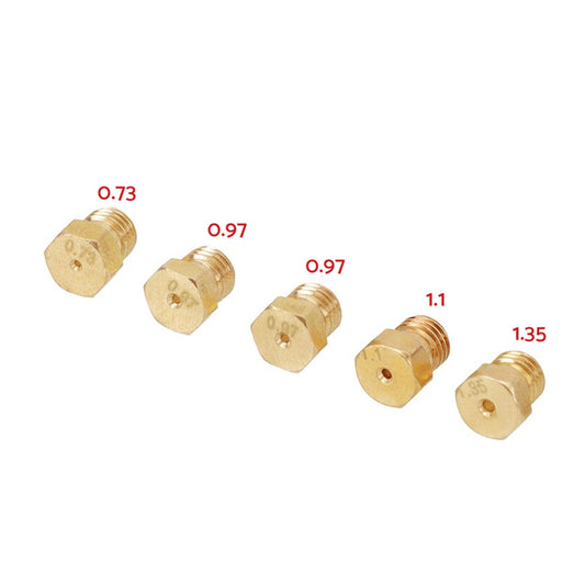 5x Burner Gas Jets & Nozzles Set Suitable for Natural Gas Hob Conversion
