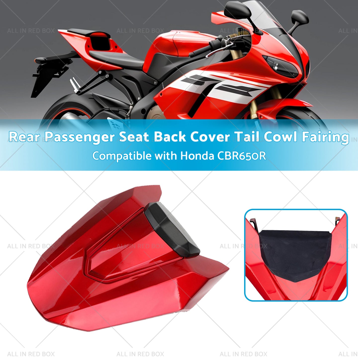 {{ Seat Back Cover Tail Cowl Fairing Rear Passenger Suitablefor Honda CBR650R 19-20 }} - Buy Car Parts Online at {{ Kaka Auto Parts }}.