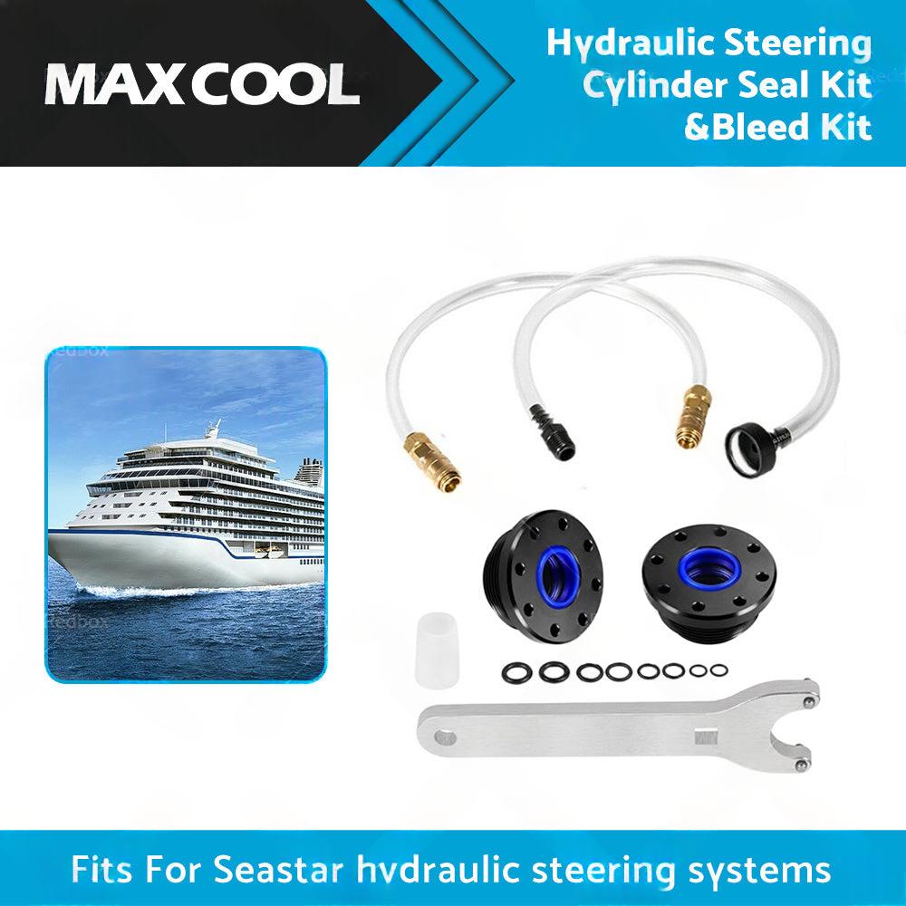 Front Mount Hydraulic Steering Cylinder Seal Kit  and  Bleed Kit For Seastar HS5157