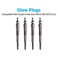 4Pcs Glow Plugs Suitable for Toyota Prado J120 HIACE SR5 1KZTE 3.0L 19850-67020