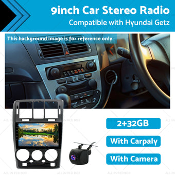 compare product 32GB 9in Car Radio Stereo Apple Android 13 w or Cam For Suitable for Hyundai Getz
