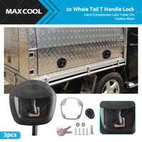 {{ 2pcs Whale Tail T Handle Lock Latch Compression Lock Ute Canopy Trailer Toolbox }} - Buy Car Parts Online at {{ Kaka Auto Parts }}.