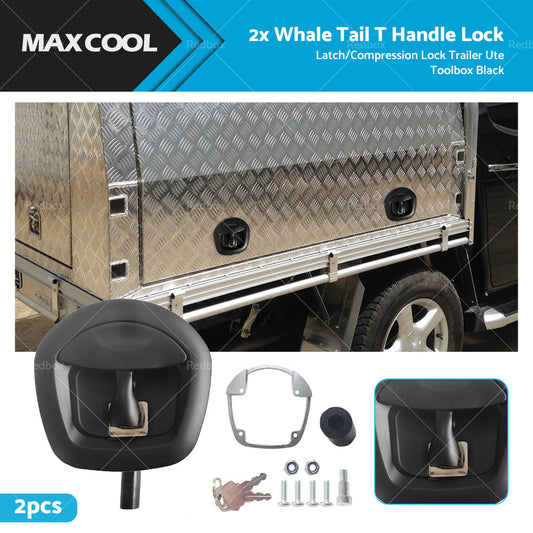 {{ 2pcs Whale Tail T Handle Lock Latch Compression Lock Ute Canopy Trailer Toolbox }} - Buy Car Parts Online at {{ Kaka Auto Parts }}.