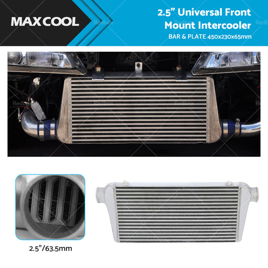 {{ Universal Intercooler 2. 5 inch  Full Aluminum Front Mount FMIC Plate  and  Bar 450x230x65 }} - Buy Car Parts Online at {{ Kaka Auto Parts }}.