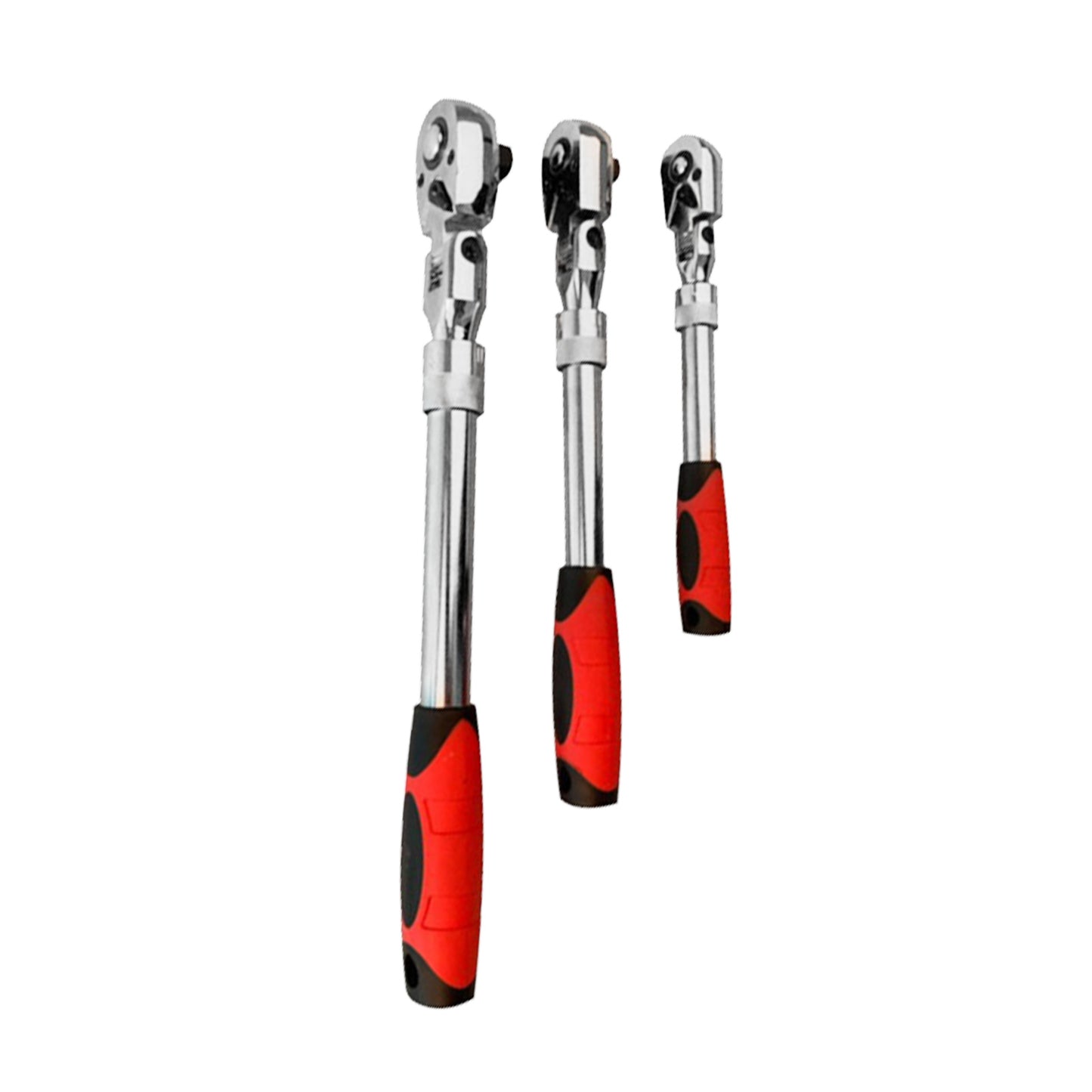 Ratchet Wrench Socket Set 3x 1/4inch, 3/8inch, 1/2inch Drive Handle 72-Tooth Quick Release