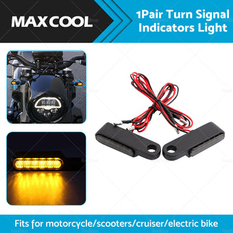 compare product 2X Black Motorcycle LED Mini Turn Signal Blinker Light Amber For Harley Davidson