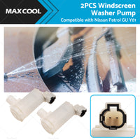 {{ 2pcs Windscreen Washer Pump Motor Front Rear Fits For Nissan Patrol GU Y61 2. 8TD }} - Buy Car Parts Online at {{ Kaka Auto Parts }}.