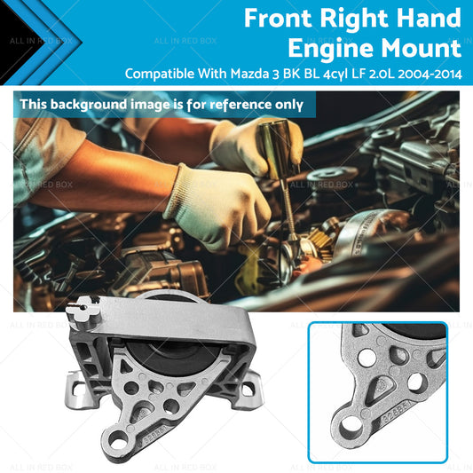 {{ Front Right Hand Engine Mount Suitable For Mazda 3 BK BL 4cyl LF 2. 0L 2004-2014 }} - Buy Car Parts Online at {{ Kaka Auto Parts }}.