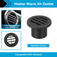 {{ 60mm,Diesel Heater Ducting Warm Air Vent Directional Outlet or Suitable For Webasto }} - Buy Car Parts Online at {{ Kaka Auto Parts }}.