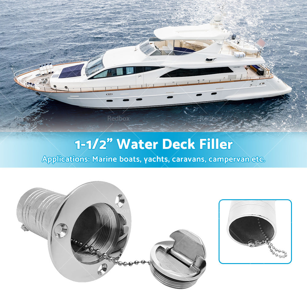 {{ Marine Boat Keyless Water Deck Fill  or  Filler 1-1 or 2 inch  Polished 316 Stainless Steel }} - Buy Car Parts Online at {{ Kaka Auto Parts }}.