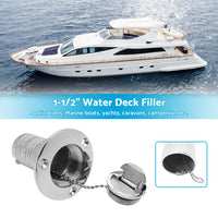{{ Marine Boat Keyless Water Deck Fill  or  Filler 1-1 or 2 inch  Polished 316 Stainless Steel }} - Buy Car Parts Online at {{ Kaka Auto Parts }}.
