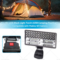 {{ 18V 8in LED Work Light Torch Camping Flashlights 2USB Suitablefor Makita Battery }} - Buy Car Parts Online at {{ Kaka Auto Parts }}.