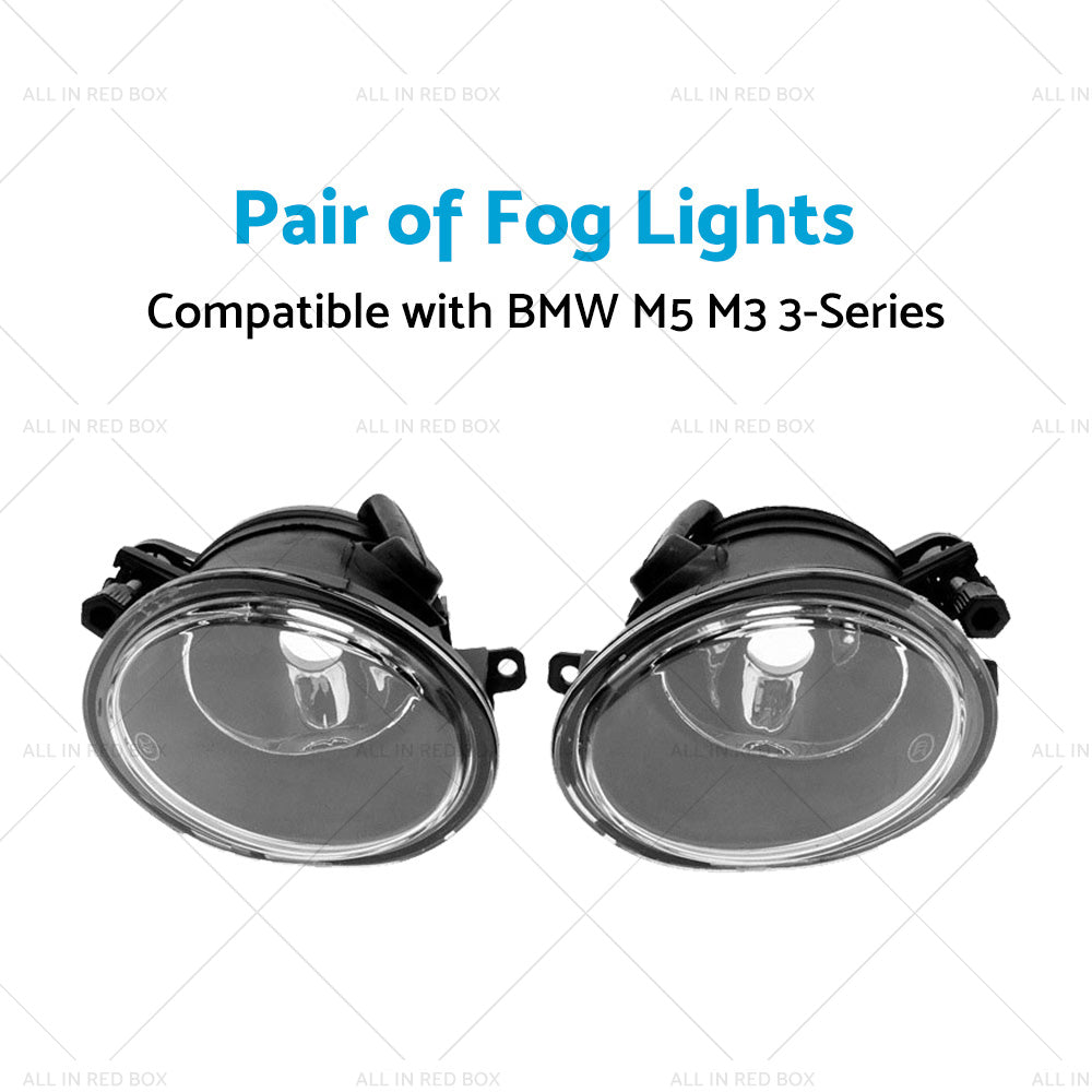 {{ Pair Replacement Clear Fog Lights Lamps Suitable for 2001-2006 BMW E46 3-Series }} - Buy Car Parts Online at {{ Kaka Auto Parts }}.