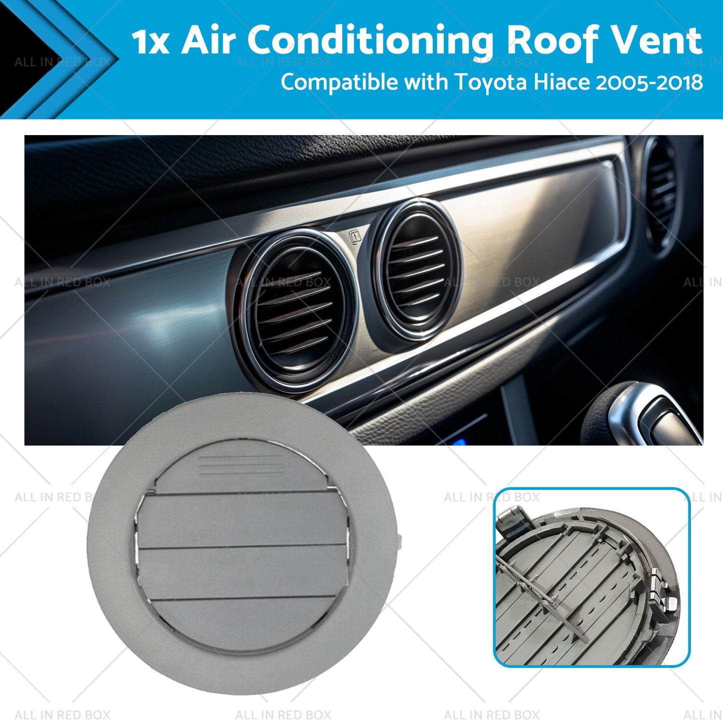 {{ 1x Air Conditioning Roof Vent Suitable For Toyota Hiace 2005-2018 }} - Buy Car Parts Online at {{ Kaka Auto Parts }}.