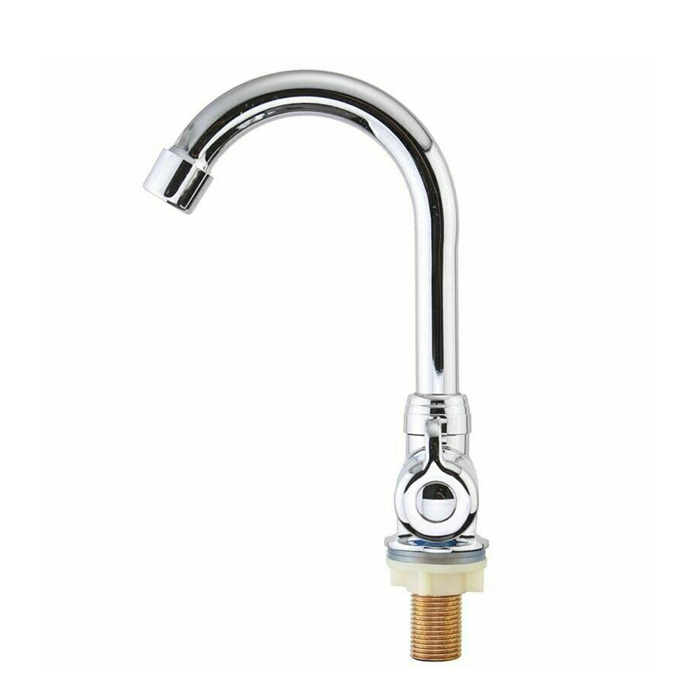 For RV Motorhome Faucet Single Cold Water Tap 360 Degree Rotation 1 or 2in Mounting