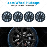 {{ 4PCS Matt Black Wheel Cover Hub Caps Rim Hubcap Suitable for Tesla Model 3 }} - Buy Car Parts Online at {{ Kaka Auto Parts }}.