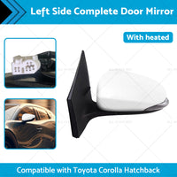 {{ Door Mirror Suitable for Toyota Corolla ZRE182 2012-2018 Hatch Left White Heated }} - Buy Car Parts Online at {{ Kaka Auto Parts }}.